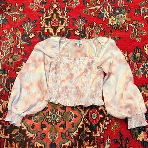 Women's Pink Smocked Top Future Collective